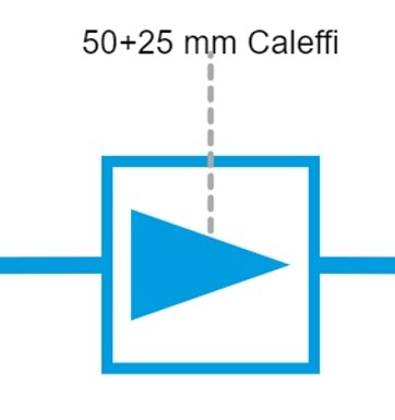 50+25 mm caleffi 