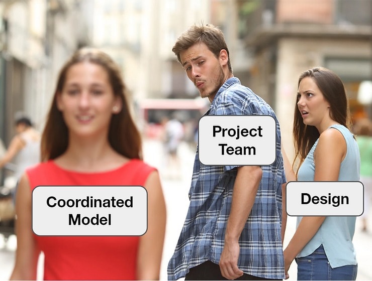 coordinated models meme with well thought through design
