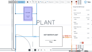 Recirculation pump sizing and hot water system design in h2x