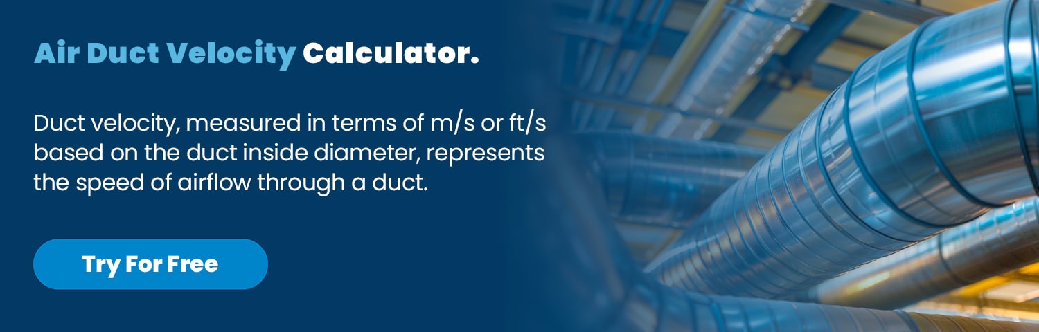 Air Duct Velocity Calculator