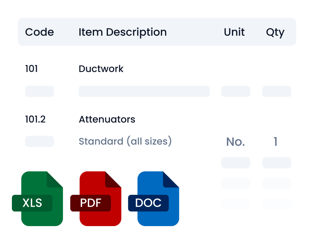 Duct Design | Ventilation | Air | h2x Software | Feature